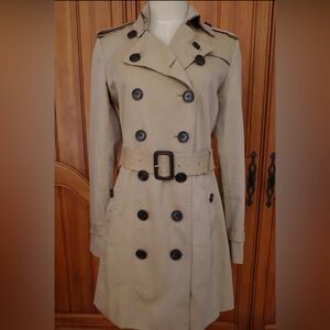 Burberry Beige Double-Breasted Trench Coat